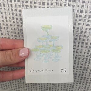 Anastasia INCIARDI mini Print - Champagne Tower - Comes From Los Angeles CA
